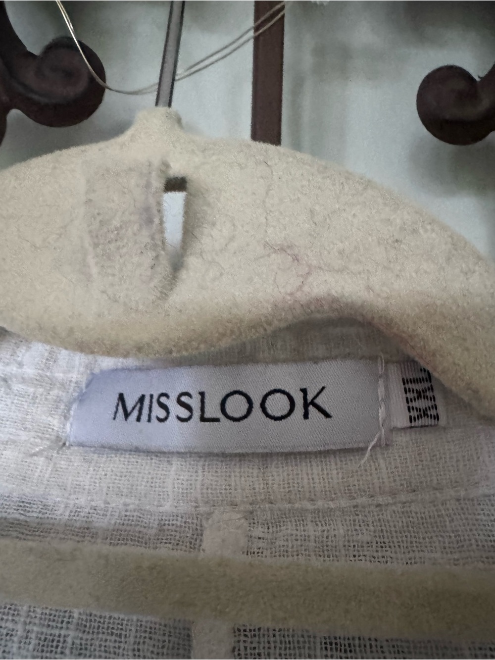 MISSLOOK White Gauze Tunic Top - Picture 3 of 6